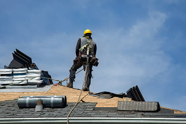 Professional Gutter Installation technician working in Worthington, IN